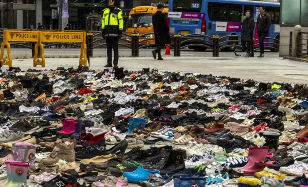 Ένα μάθημα ανθρωπιάς από τη Νότια Κορέα! Έβαλαν στη σειρά εκατοντάδες παπούτσια στις πλατείες για την Παλαιστίνη