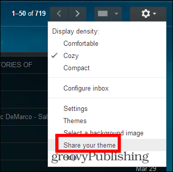 Τα προσαρμοσμένα θέματα του Gmail μοιράζονται το θέμα σας 2