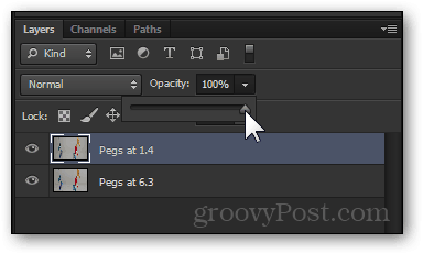 layer opacity αλλαγή photoshop επιστροφή 100 τοις εκατό ορατότητα