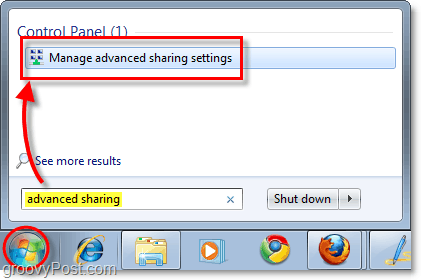 διαχείριση βελτιωμένων ρυθμίσεων κοινής χρήσης στα Windows 7