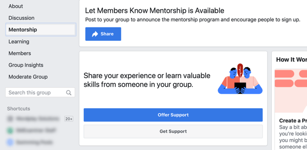 Πώς να βελτιώσετε την κοινότητα των ομάδων σας στο Facebook, την επιλογή καθοδήγησης ομάδας Facebook και το παράδειγμα πίνακα ελέγχου 