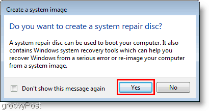 Windows 7: Δημιουργία εικόνας συστήματος