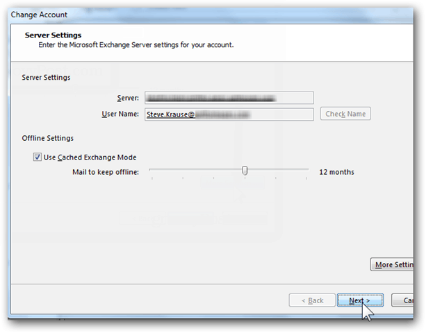 Προσθήκη γραμματοκιβωτίου Outlook 2013 - Κάντε κλικ στο κουμπί Επόμενο