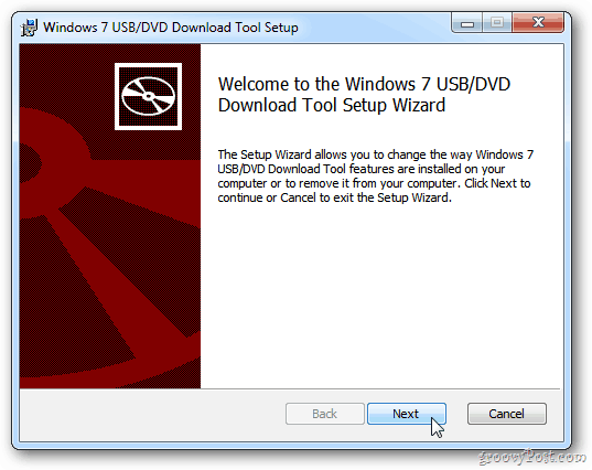Εργαλείο λήψης USB / DVD των Windows 7