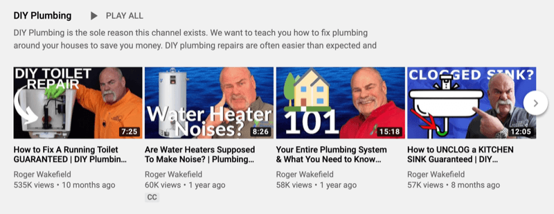 Roger Wakfield YouTube playlist για DIY υδραυλικά