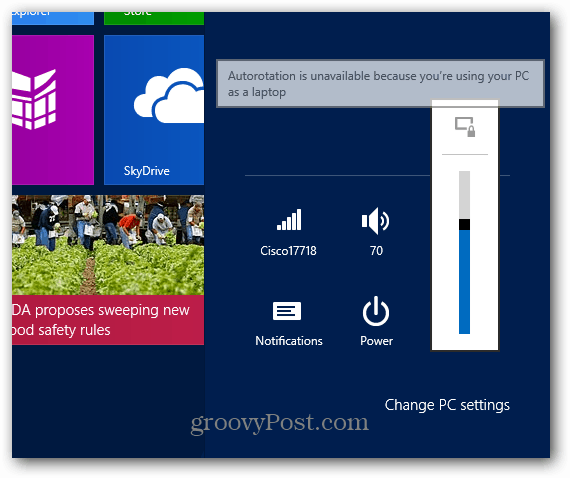 Πώς να κλειδώσετε την περιστροφή οθόνης στην επιφάνεια με Windows RT