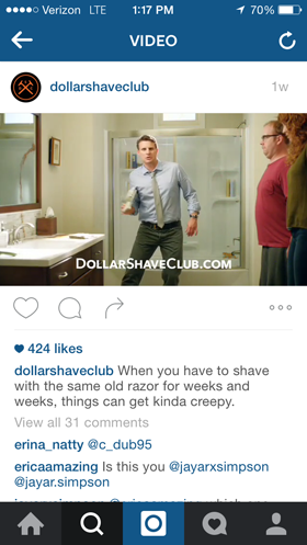 βίντεο instagram club shave club