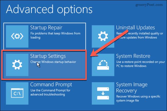 ρυθμίσεις εκκίνησης των windows 11