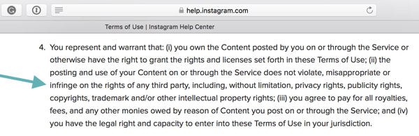 Οι Όροι Χρήσης του Instagram δηλώνουν ότι οι χρήστες πρέπει να συμμορφώνονται με τις Οδηγίες κοινότητας.