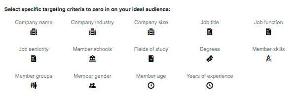 Μπορείτε να προσθέσετε περαιτέρω επιλογές στόχευσης στην καμπάνια σας στο LinkedIn.
