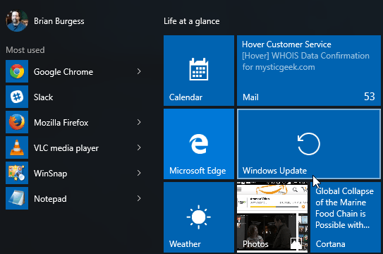 Windows Update Ξεκινήστε τα Windows 10