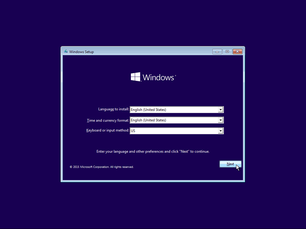 01 Ρύθμιση γλώσσας Windows 10 Καθαρή εγκατάσταση