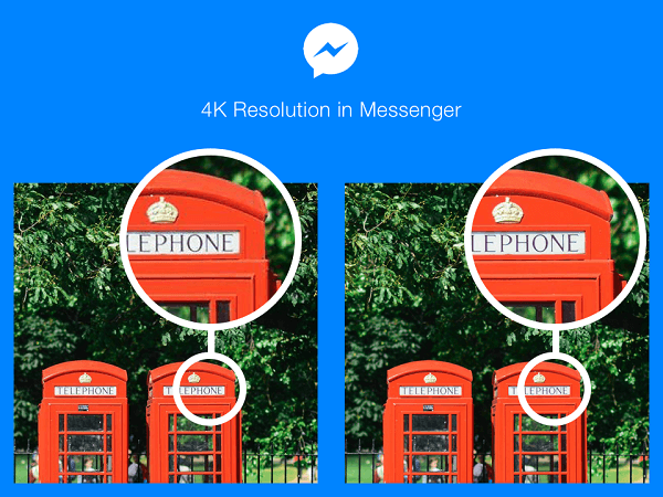 Οι χρήστες του Facebook Messenger σε επιλεγμένες χώρες μπορούν πλέον να στέλνουν και να λαμβάνουν φωτογραφίες σε ανάλυση 4K.