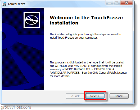 TouchFreeze για φορητούς υπολογιστές ή netbooks