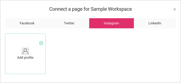 Συνδέστε το λογαριασμό Instagram με τον προγραμματιζόμενο χώρο εργασίας
