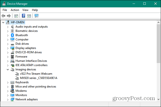 Διαχείριση συσκευών που εκτελείται στα Windows 10