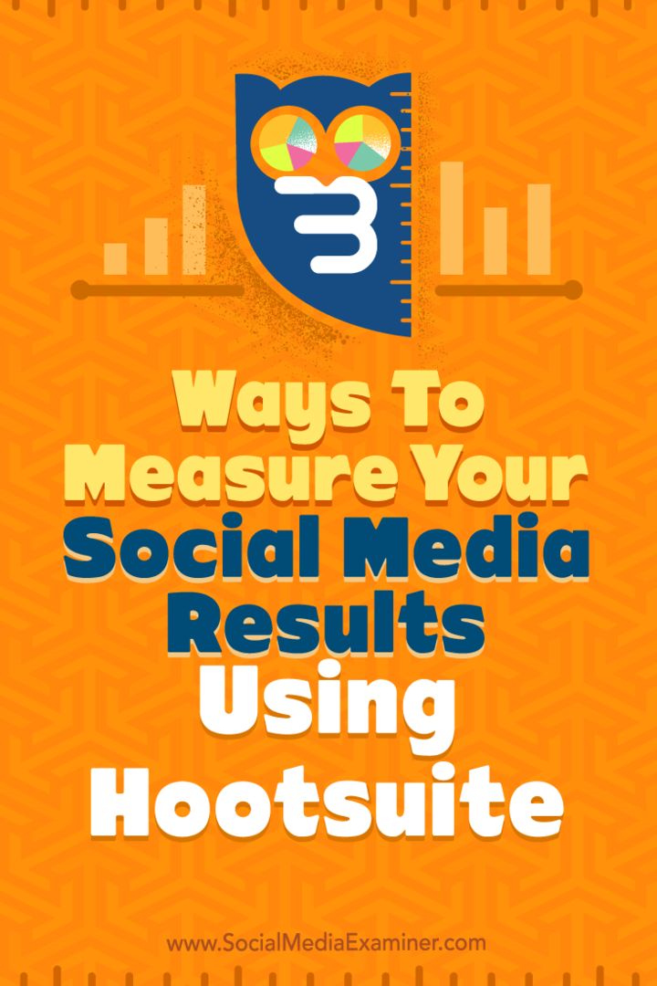 Συμβουλές για τρεις τρόπους μέτρησης των αποτελεσμάτων των κοινωνικών μέσων σας χρησιμοποιώντας το Hootsuite.