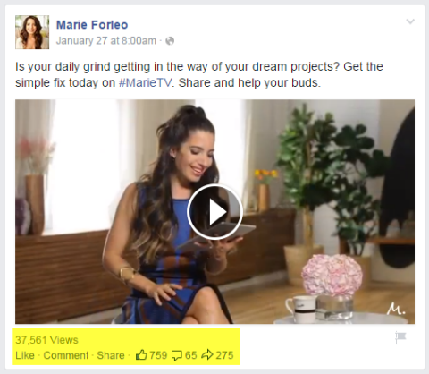 marie forleo βίντεο ανάρτηση στο Facebook