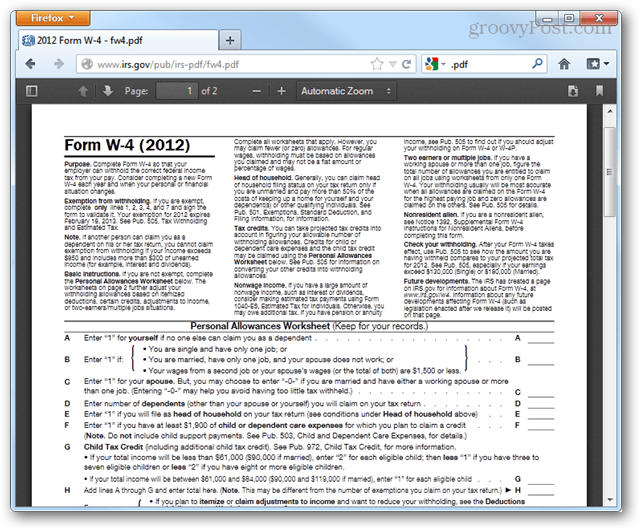 Ενεργοποιήστε το ενσωματωμένο πρόγραμμα προβολής PDF στον Firefox 15