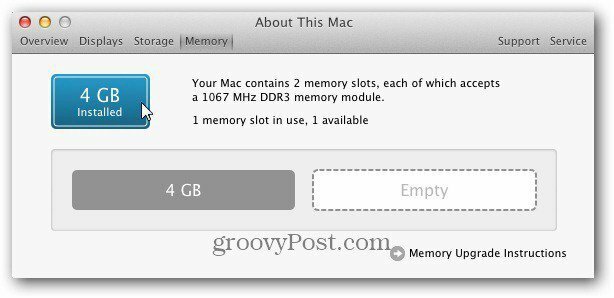 σχετικά με Mac 4GB