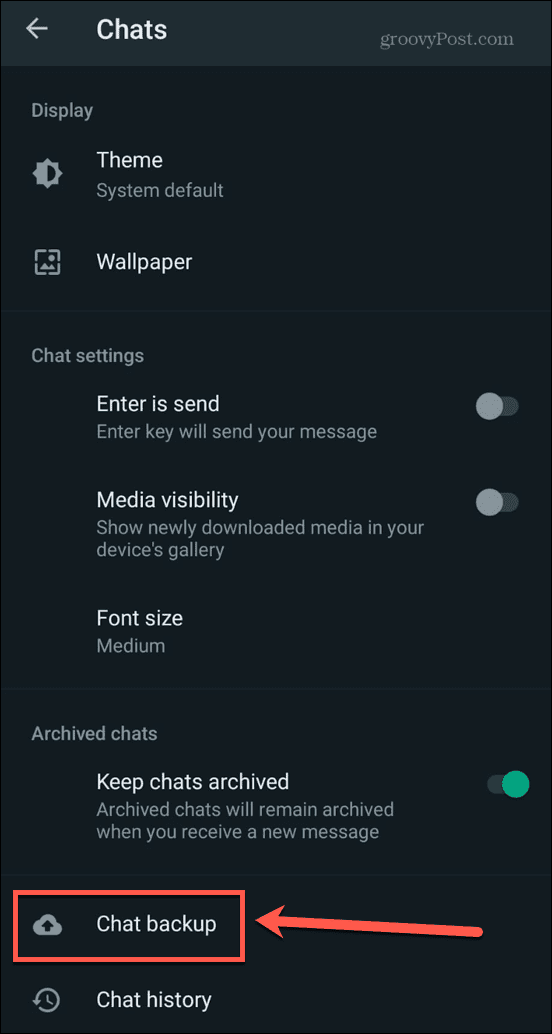 backup συνομιλίας whatsapp