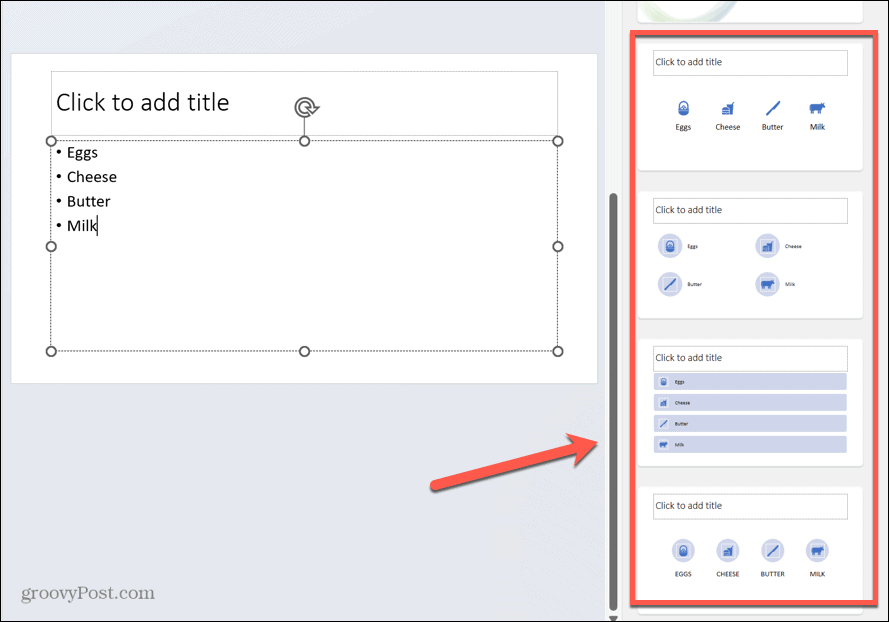 γραφικά λίστας powerpoint