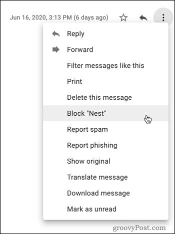 Αποκλεισμός στο Gmail