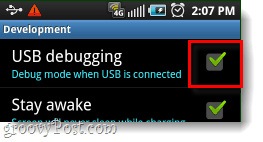 android usb debugging λειτουργία