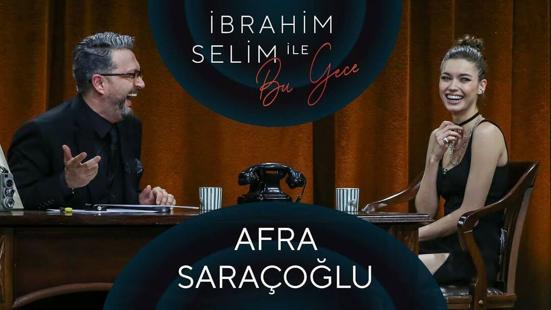 Αποψινό πρόγραμμα με τον Afra Saraçoğlu İbrahim Selim