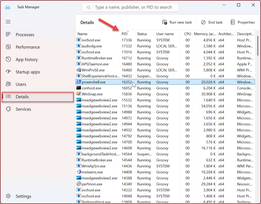 Πώς να βρείτε το αναγνωριστικό διαδικασίας για εφαρμογές στα Windows 11