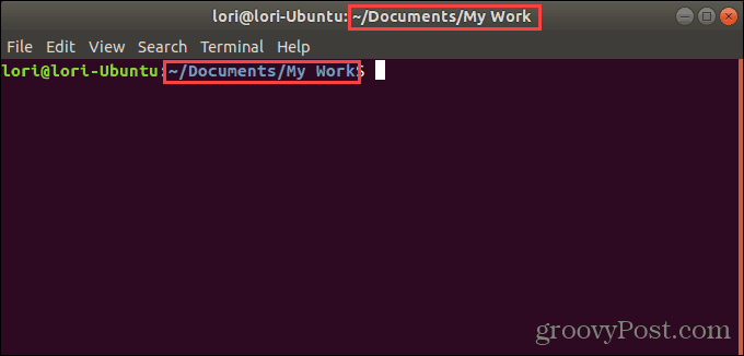 Το παράθυρο του τερματικού ανοίγει σε ένα συγκεκριμένο φάκελο στο Ubuntu Linux
