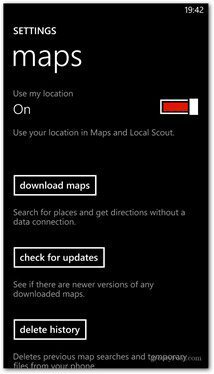 Windows Phone 8 κατεβάσετε χάρτες