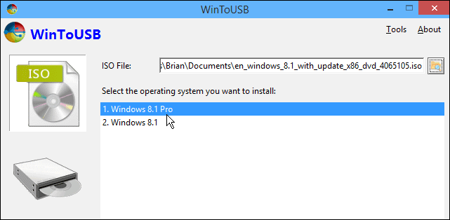 Εκτελέστε μια φορητή έκδοση των Windows από μια μονάδα USB