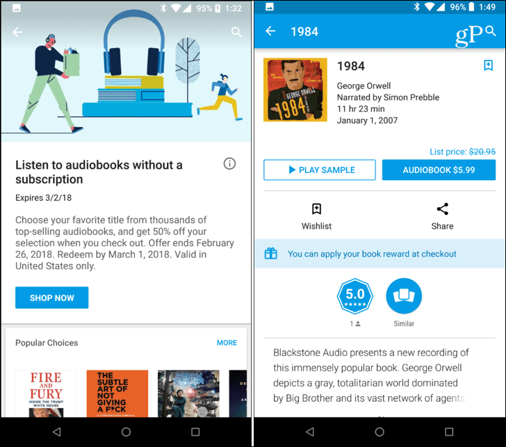 audiobooks στο Google Play Store