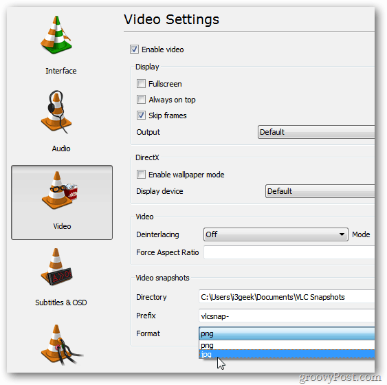 Ρυθμίσεις προεπιλογής VLC