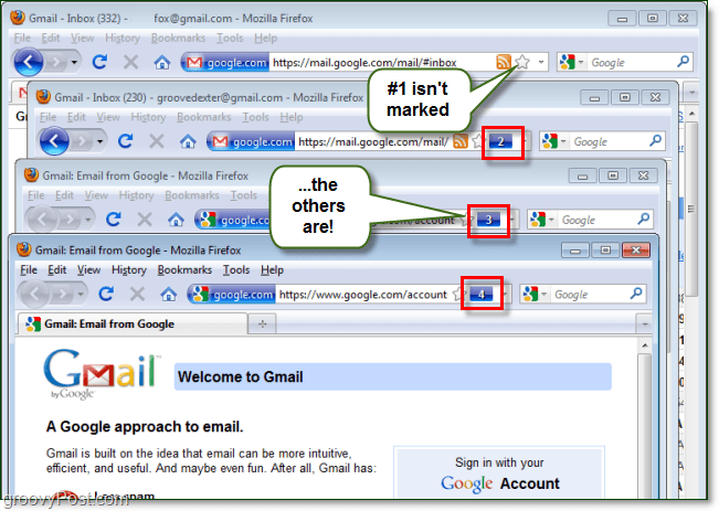 Σύνδεση σε πολλούς λογαριασμούς Gmail ή ιστότοπους που χρησιμοποιούν τον Firefox