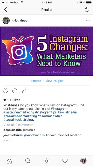 instagram προωθήστε την ανάρτηση
