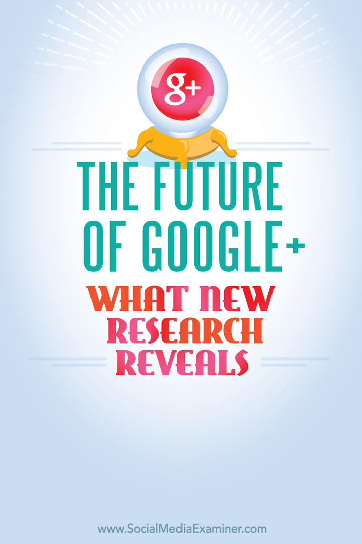 Το μέλλον του Google+, τι αποκαλύπτει η νέα έρευνα: εξεταστής κοινωνικών μέσων