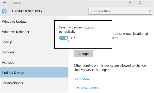 Πώς να Ενεργοποιήσετε την Εύρεση της Συσκευής μου για Windows 10