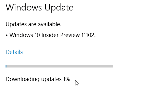 Windows 10 Προεπισκόπηση Redstone 11102