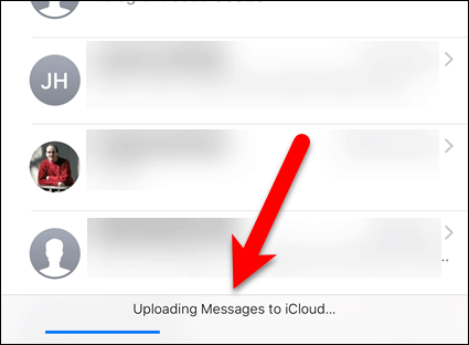 Μεταφόρτωση μηνυμάτων στο iCloud στο iOS