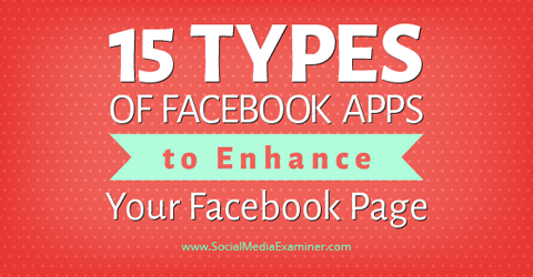 15 τύποι εφαρμογών facebook