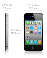 Λεπτομέρειες μεγέθους iPhone 4