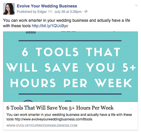 εξελίξτε τη δημοσίευση του γάμου σας στο Facebook