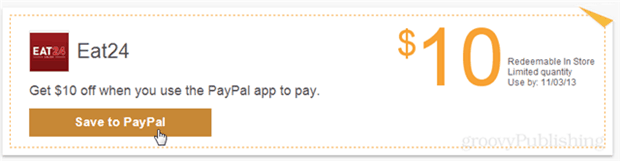 Πάρτε $ 10 δωρεάν σε οποιοδήποτε εστιατόριο Eat24 χρησιμοποιώντας την εφαρμογή PayPal