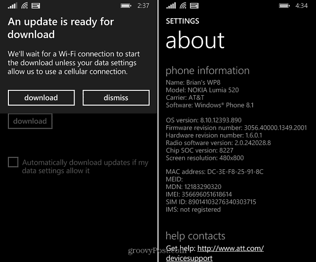 Το Windows Phone 8.1 Preview παίρνει μια άλλη ενημερωμένη έκδοση