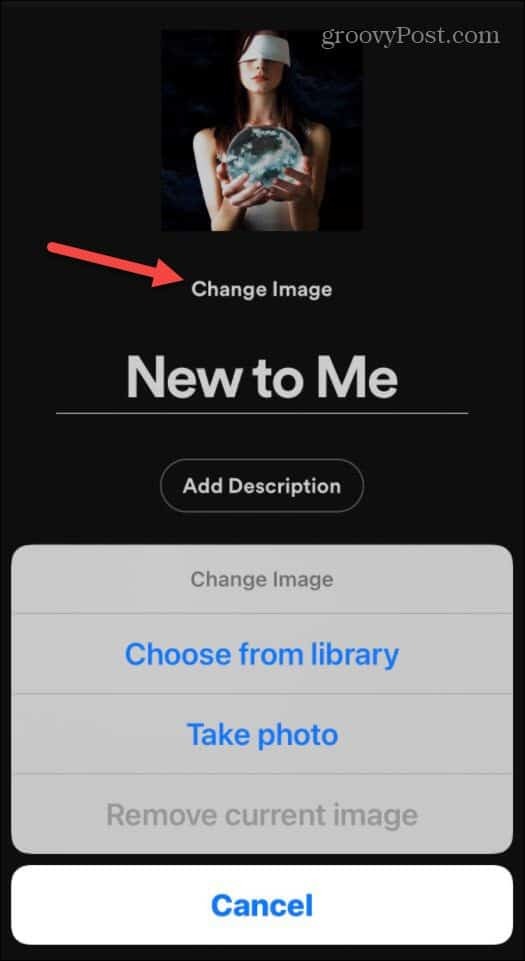 Επιλέξτε εικόνα ή αφαιρέστε το iOS