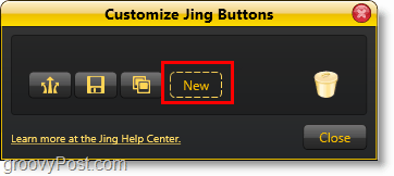 κάντε κλικ στο νέο κουμπί για να προσθέσετε ένα νέο κουμπί κοινής προβολής