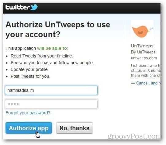 Κατάργηση παρακολούθησης χρηστών Twitter 2