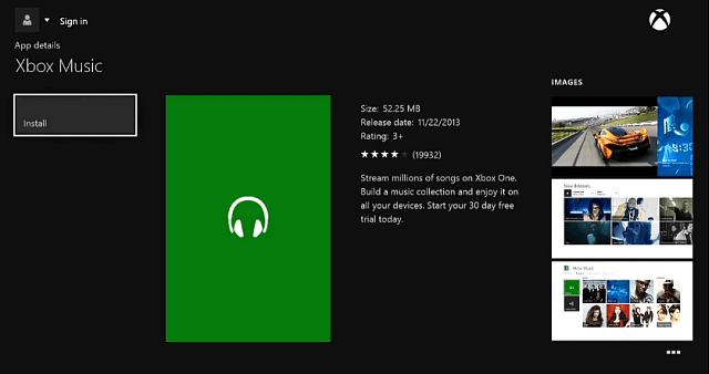 Εφαρμογή Μουσικής Xbox